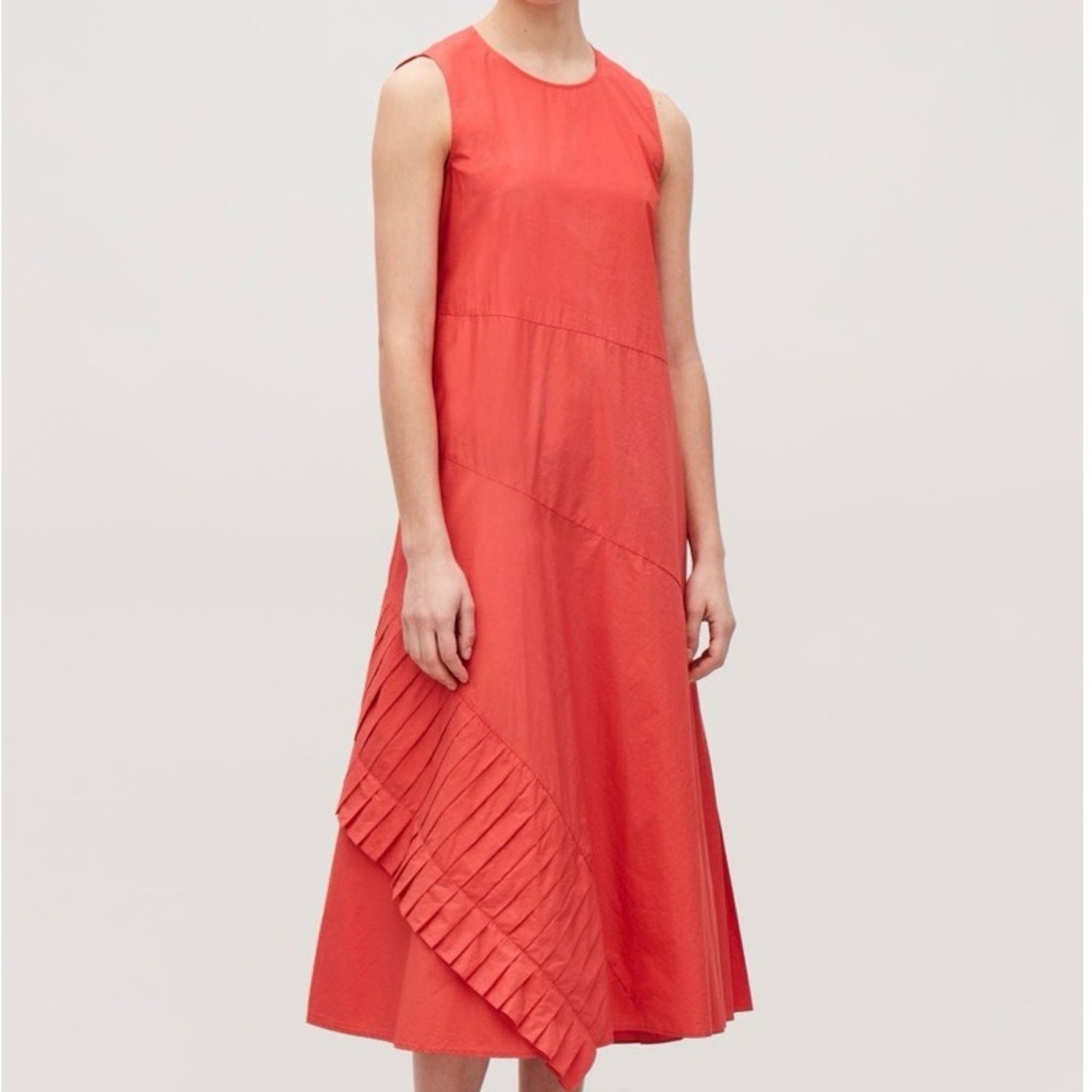 COS A-line Pleated Dress With Drape